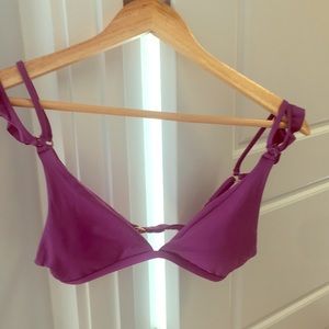L space purple bikini top sz med with liner